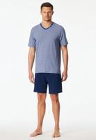 Schiesser Schiesser Heren Pyjama Short royal blue 183585 56/XXL