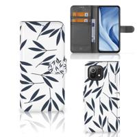 Xiaomi 11 Lite 5G NE | Mi 11 Lite Hoesje Leaves Blue Xiaomi 11 Lite 5G NE | Mi 11 Lite Hoesje Leaves Blue