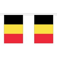 2x Polyester vlaggenlijn van Belgie 3 meter   -