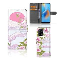 OPPO A74 4G | Telefoonhoesje | Met pasjeshouder | Bird Standing