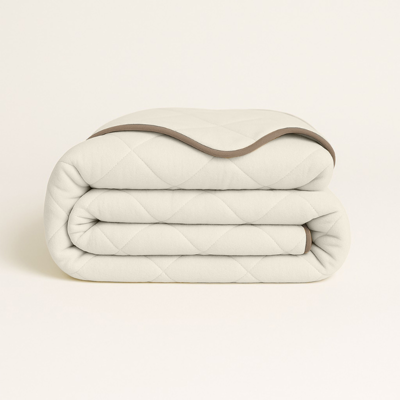 1+1 Gratis Wasbaar Easy Dekbed Zonder Overtrek - Zonder Overtrek - Luxury Velvet - Crème - Dekbed-Discounter.nl