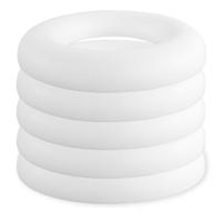Piepschuim ring/krans - 5x - plat - wit - 35 cm - styropor - hobby figuren - DIY - knutselen