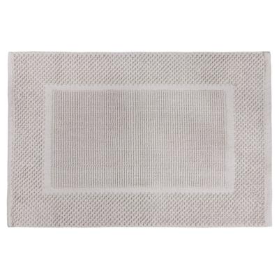 Differnz Basics badmat 100% katoen - geschikt voor vloerverwarming - 50 x 80 cm - steengrijs