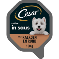Cesar Cuisine in Saus met Malse Kalkoen, Rund en Kruiden 150 g bij Jumbo