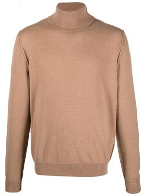 Maison Margiela pull en cachemire à col montant - Marron
