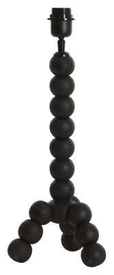 Light & Living Tafellamp 'Veglio' Mangohout, 40cm, kleur Mat Zwart (excl. kap)