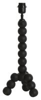 Light & Living Tafellamp 'Veglio' Mangohout, 40cm, kleur Mat Zwart (excl. kap)
