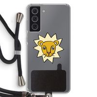 Kleine leeuw: Samsung Galaxy S21 FE Transparant Hoesje met koord