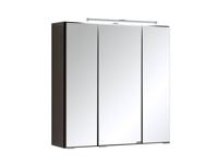 HELD Badkamer spiegelkast Bologna 3D (LED opbouwlamp, Donkergrijs, Breite: 60 cm)