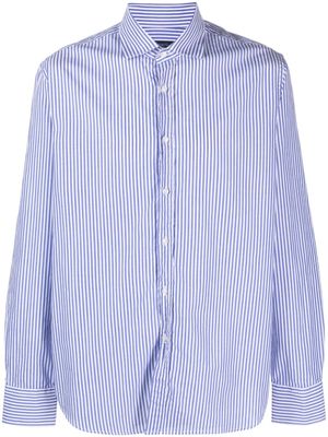 Deperlu chemise en coton à manches longues - Bleu