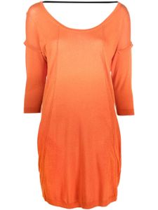 Diesel robe en coton à col rond - Orange