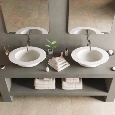 Wastafel Ideavit Solidcap 2.0 Opbouw 60x45x15.5 cm Solid Surface Mat Wit