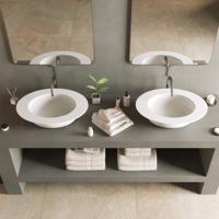 Wastafel Ideavit Solidcap 2.0 Opbouw 60x45x15.5 cm Solid Surface Mat Wit