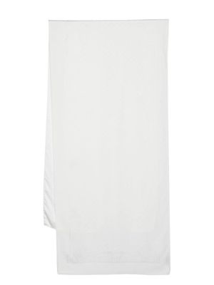 Moschino foulard en soie à motif monogrammé - Blanc