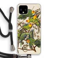 Carolinaparkiet: Pixel 4 Transparant Hoesje met koord