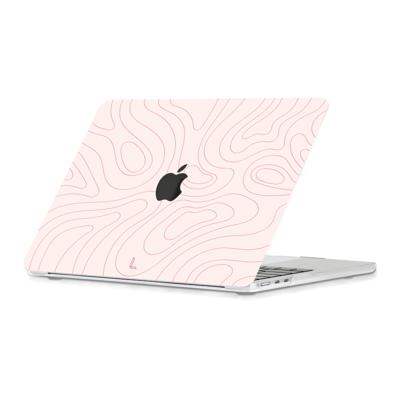 Lunso MacBook Pro 14 inch (2021-2024) cover hoes - case - Pink Mocha