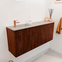 Toiletmeubel Mondiaz Joya Dlux | 101.6 cm | Meubelkleur Ruby | Faye wastafel Opalo Wasbak Links | 1 kraangat