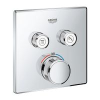 GROHE THERMOSTAT FOR CONCEALED INSTALLATION WITH 2 VALVES Badkuip & douche Chroom - thumbnail