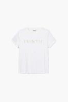 T-shirt met logo en studs - WHITE - L