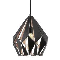 Eglo Hanglamp Carlton 1 31cm zwart met koper 49254