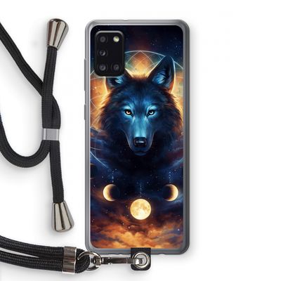 Wolf Dreamcatcher: Samsung Galaxy A31 Transparant Hoesje met koord