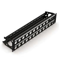 Penn Elcom R2269/2UK/24 rackpaneel 24x D-hole 2HE met ID-strip & trekontlasting bar