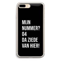 Da ziede van hier - Zwart: iPhone 7 Plus Transparant Hoesje