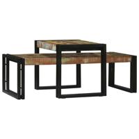 Salontafel 2 pcs Multikleur massief gerecycled hout