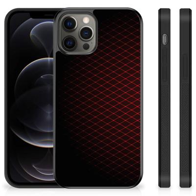 iPhone 12 Pro Max Bumper Case Geruit Rood