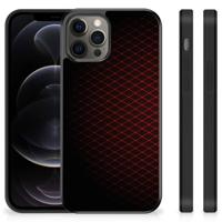 iPhone 12 Pro Max Bumper Case Geruit Rood