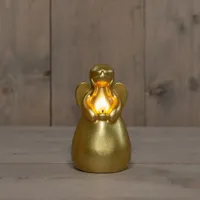 Anna&apos;s Collection LED kaars 3d flame engel 8.5x14.5cm goud 1 stuks