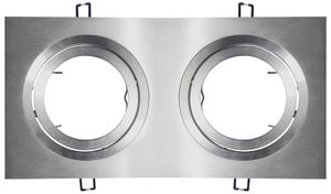 AR111 armatuur, 2 voudig rechthoekig aluminium 148-032 Tronix