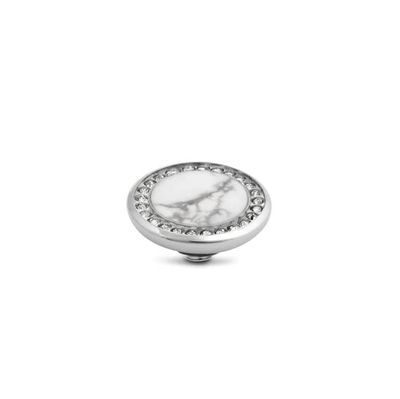 Melano Vivid Crystal Gem Steentje Howlite Zilver