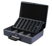 Geldkist pavo met draaggreep 370x280x115mm grijs