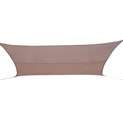 Polyester schaduwdoek/zonnescherm Curacao rechthoekig taupe 3 x 4 meter