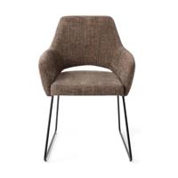 Jesper Home Yanai eetkamerstoel Checked Chestnut slide black