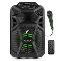 Fenton FPC8T Karaoke Speaker op accu - 100 Watt - Bluetooth - LED - thumbnail