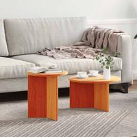 Koffietafel Set 2 pcs Wasbruin 49 x 49 x 28 cm