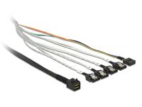 DeLOCK Cable mini SAS HD SFF-8643 > 4 x SATA 7 pin, 0,5m kabel 83315, + Sideband