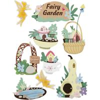 Creativ Company 3d stickers, feeën tuin, h: 32-64 mm, b: 30-55 mm, dikte 7 mm, 9 stuk/ 1 doos