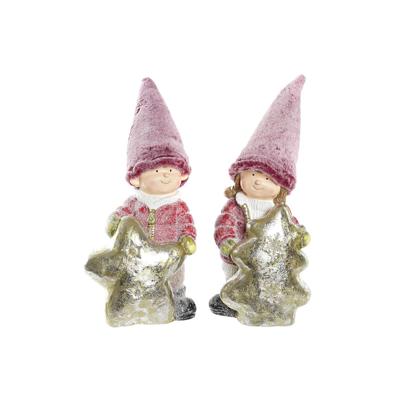 Kerstversiering DKD Home Decor Kinderen Magnesium (25,5 x 18,5 x 55 cm) (2 Stuks)