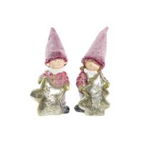 Kerstversiering DKD Home Decor Kinderen Magnesium (25,5 x 18,5 x 55 cm) (2 Stuks)
