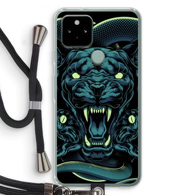 Cougar and Vipers: Pixel 5 Transparant Hoesje met koord