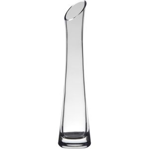 Transparante flutes vaas/vazen van glas 25 x 6 cm   -