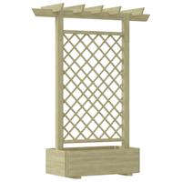 VidaXL Pergola plantenbak 162x56x204 cm hout - thumbnail