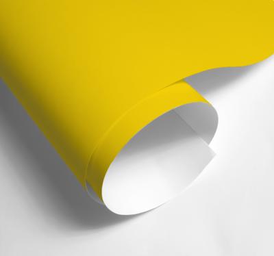Mat heldergeel vinyl stickervel kleuren