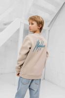 Malelions Striped Signature Sweater Kids Beige - Maat 152 - Kleur: Taupe | Soccerfanshop