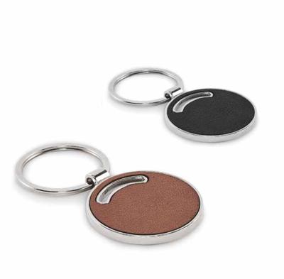 Sleutelhanger PU-Leer Rond