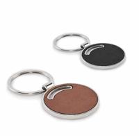 Sleutelhanger PU-Leer Rond