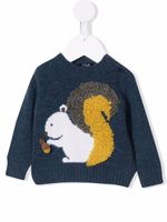 Il Gufo pull en maille 3D - Bleu